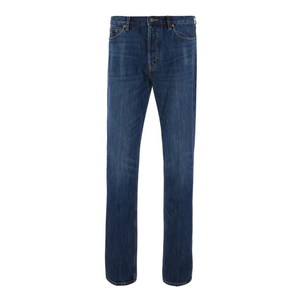 Emporio Armani Men Slim Fit Jeans With Pockets And Logo Blue Men